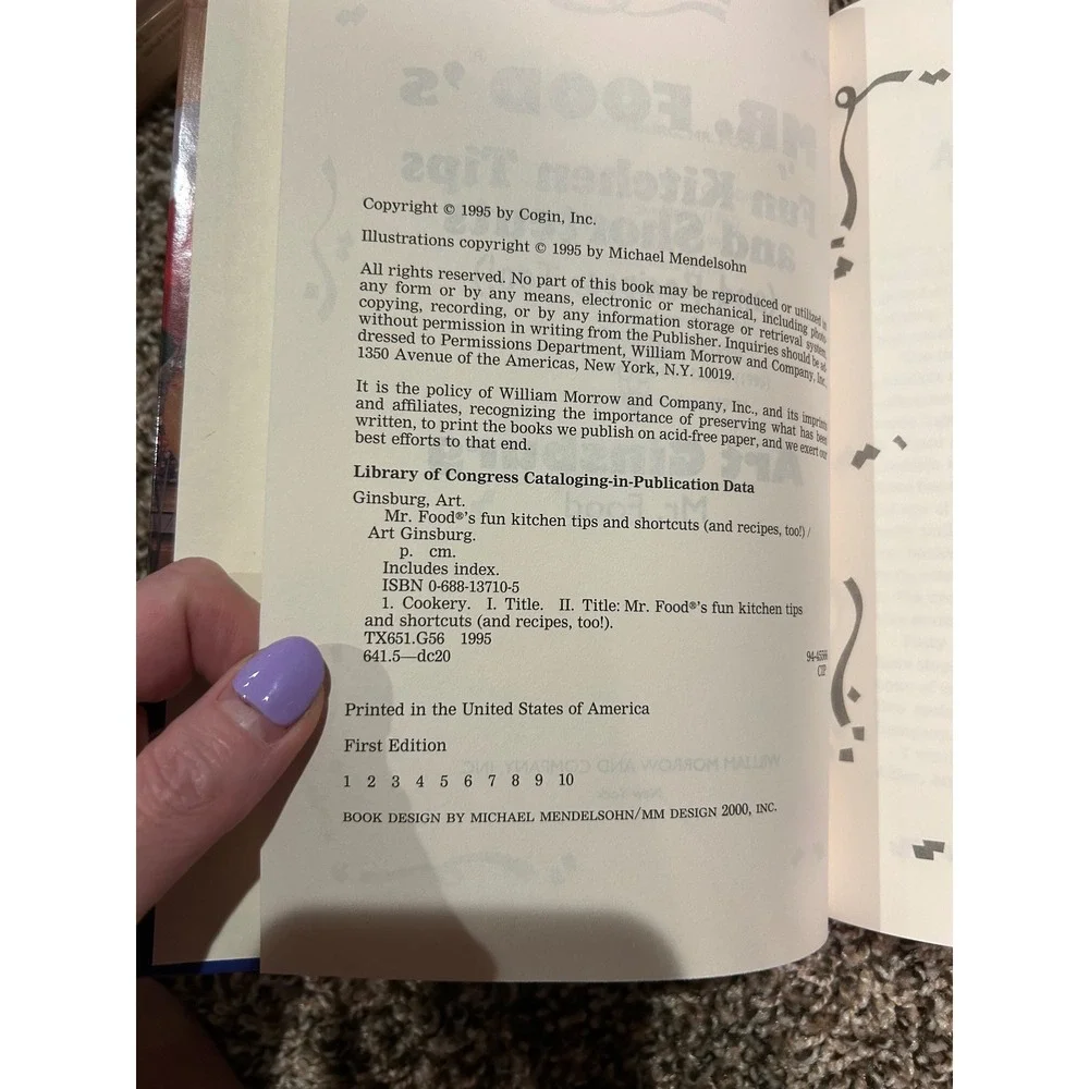 Mr Food's Fun Kitchen Tips‎ Shortcuts Recipes Cookbook First Edition 1995
